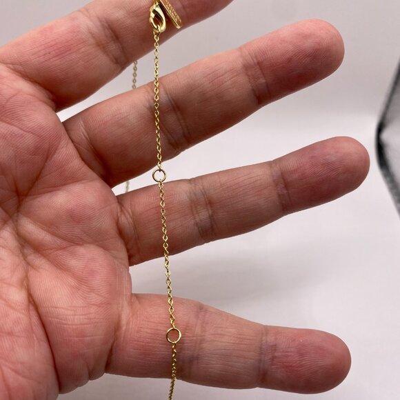 Melinda Maria Blue Opalescent Diamondette Pendant Necklace - Unique 18.5" #400 - Picture 5 of 6